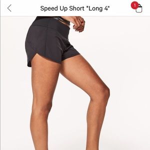 Lululemon speed up short Long  •